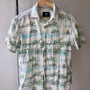 Tropical Print button down